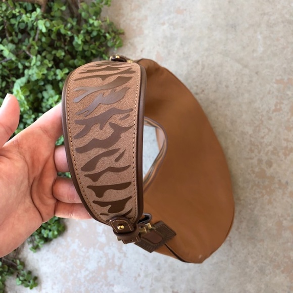 Aquatalia Leather Tassle Embossed Handle Hobo Bag - Picture 2 of 8